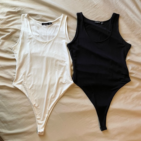 Boohoo (2 for 1) Double lined slinky bodysuits - Picture 2 of 8